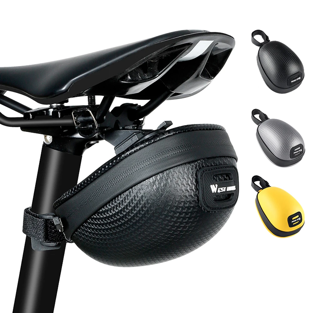 Capacity Portable Bike Saddle Bag Outdoor Riding Waterproof Hard Cover Mtb Bicycle Under Seats