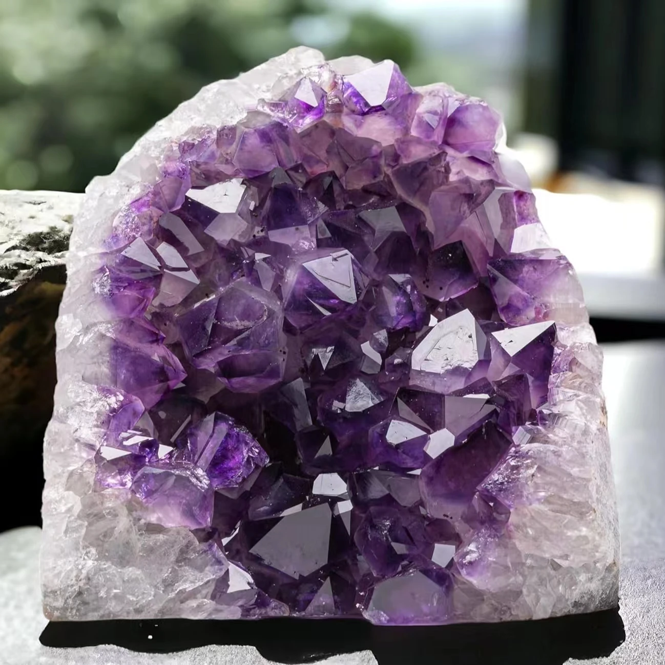 Amethyst 1 magnificent amethyst cluster-beautiful office and home decor-in a unique bohemian style