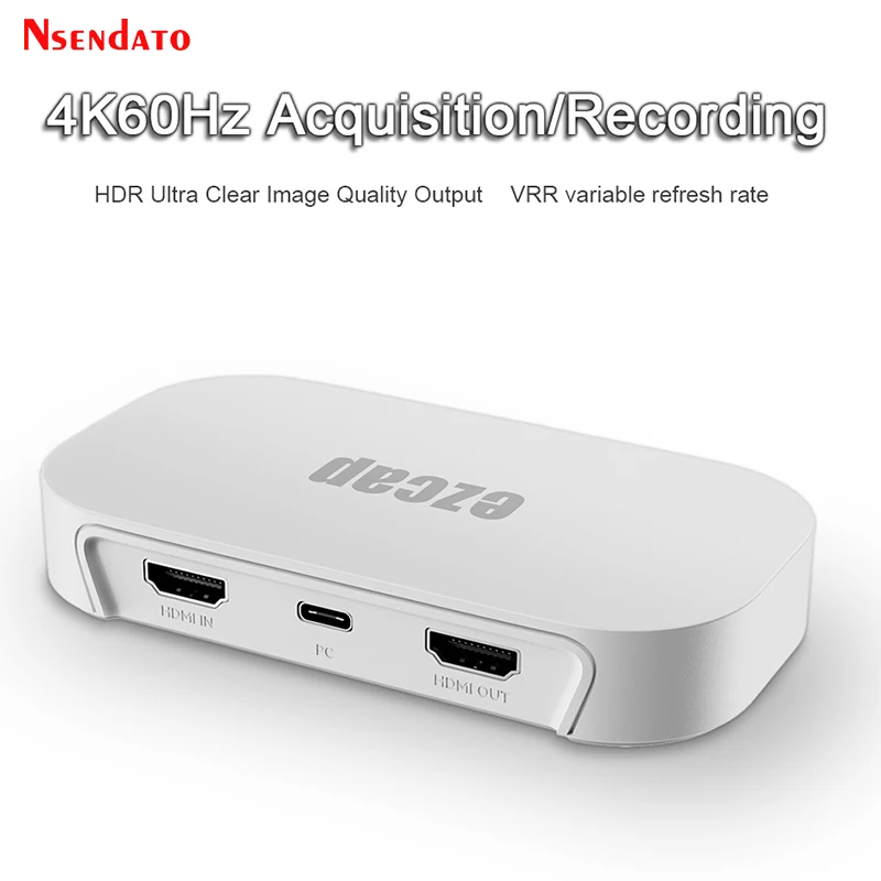 Ezcap382 GameLink Neo Pro 4K 60fps HDMI USB C HDR Game Video Capture Grabber Card Support VRR Pass-Through for Computer Xbox TV