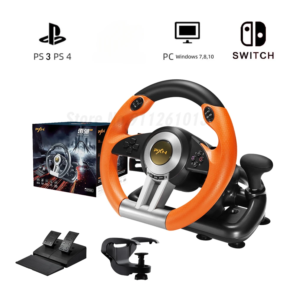 Gaming Steering Wheel PXN V9 Volante PC Gaming Racing Wheel for PC Windows  7/8/10/11/PS4/PS3/Switch/Xbox One/Xbox Series X/S