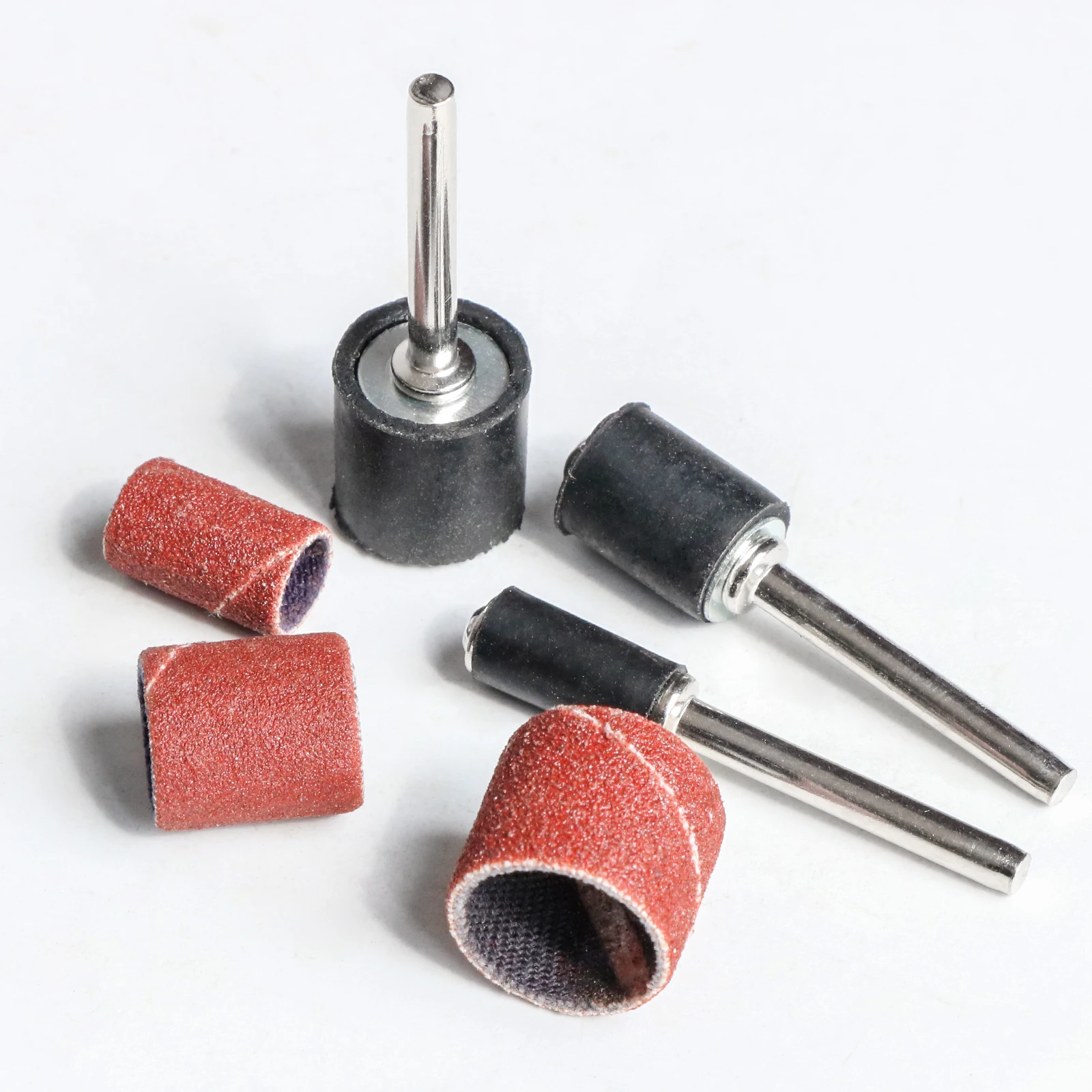 Versatile Sanding Drum Kit with Abrasive Bands and Mandrels