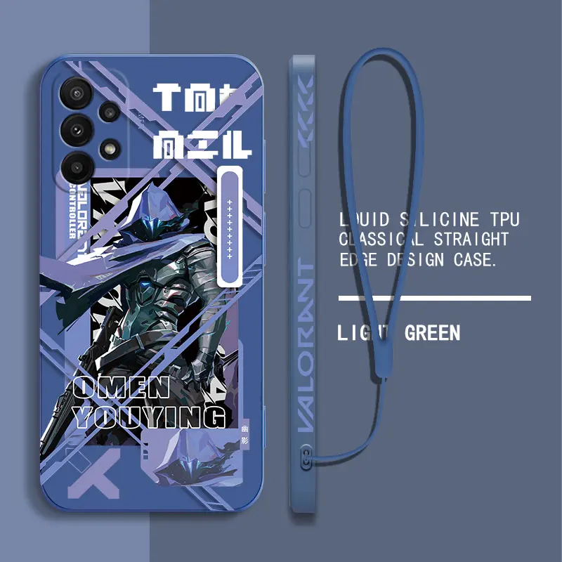thumbnail image 1 of Funda para teléfono con diseño de personajes del juego Valorants para Samsung Galaxy S24 S23 S22 S21 S20 S10 S9 Note 20 10 Ultra Plus Pro FE 4G 5G, 1 of 5