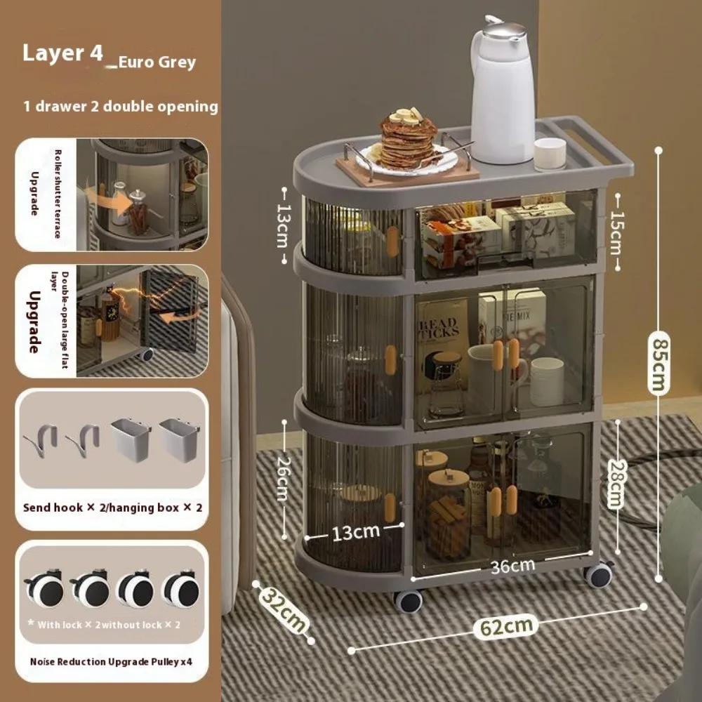 Simple Trolley Rack Baby Supplies Snack Toys Sundries Storage Rack Kitchen Living Room Mobile Multi-Layer Organizerstorage