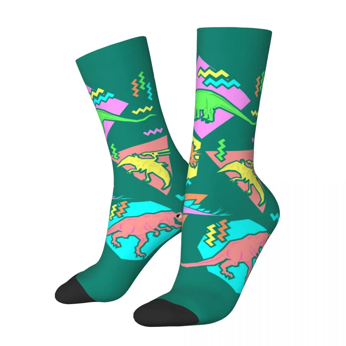 

Hip Hop Vintage Pattern Crazy Men's compression Socks Unisex Extreme Dinosaurs T-Bone Cartoon Harajuku Pattern Printed Crew Sock