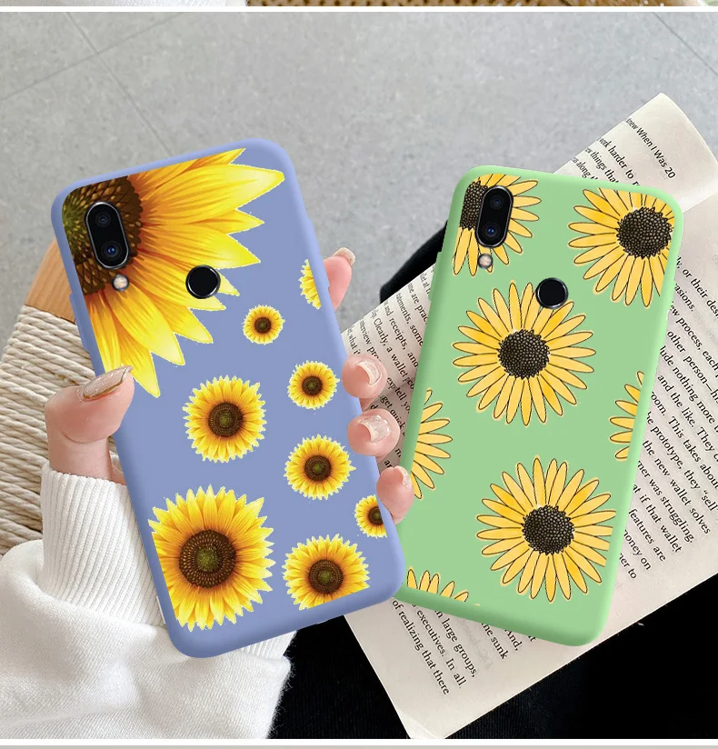 For Meizu note 9 Protective Shell Silicone Soft Shell Phone Case Candy Color Case Fashion Silicone Color Chrysanthemum meizu phone case with stones lock