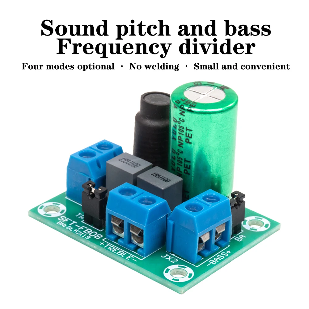 Adjustable Two Way Crossover HiFi Speaker Treble Bass Audio Speaker Divider Filter DIY Home Sound Theater audio crossover