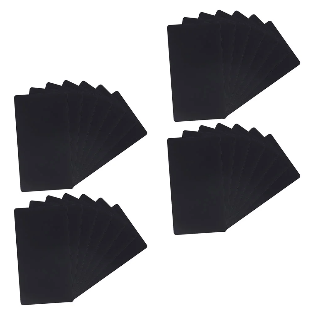 

100pcs Blank Metal Name Cards Engraved Smooth DIY Printing Business Cards