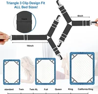 4Pcs/Set Elastic Bed Sheet Grippers Belt Fastener Bed Sheet Clips Mattress Cover Blankets Quilt Holder Textiles Organize Gadgets 2