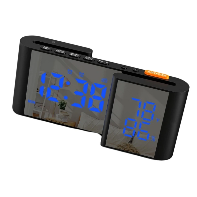 Functional Digital Alarm Clock With Alarms And Full Date Time And Temperature Display Functionality Home Table Clock 5
