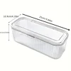 1 Transparent Plastic Cosmetic Storage Box with Cover, No Power Required, Dust-proof Storage Brush, Sponge, Lipstick 3