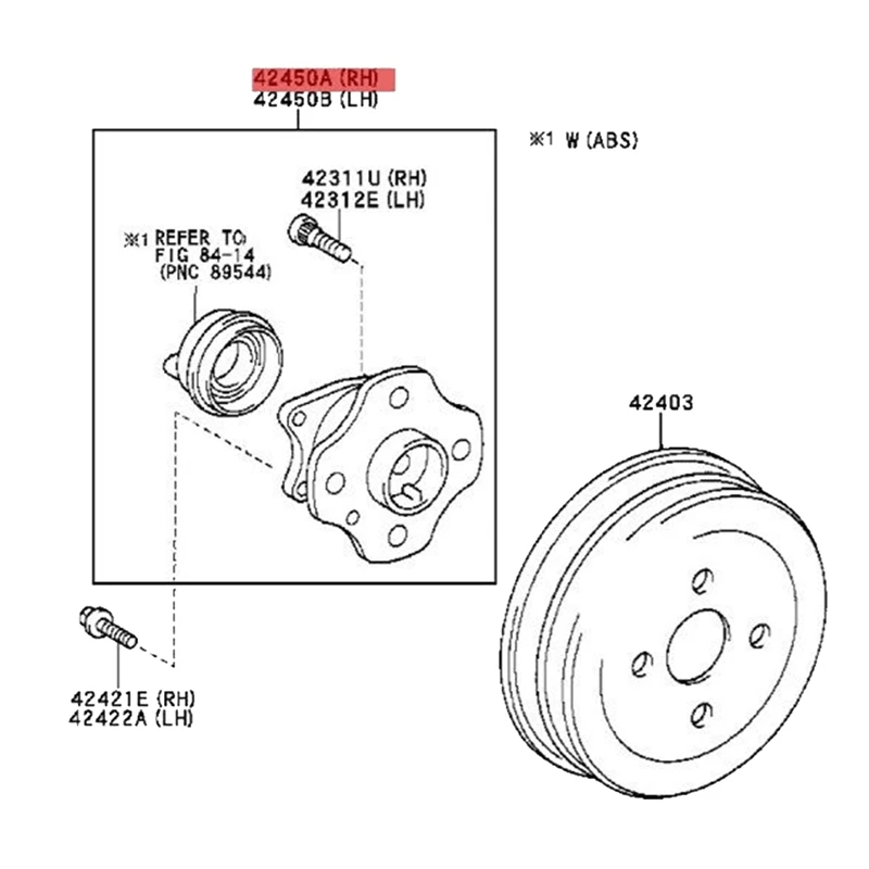 Ÿ ߸ ̿  ũ   , 42450-0D010, 42450-0D030, 2001-2005, 42450-52020 4245052021