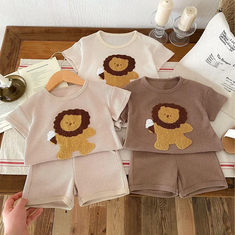 Cute Baby Boys Summer Clothes Set Tshirt Shorts