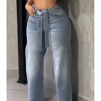 Women's Drilled Straight Leg Jeans Pants 2025 Stylish Baggy Pants Y2k Streetwear Outfit Wide Leg Loose Jeans Ladies Bottoms - Image 2