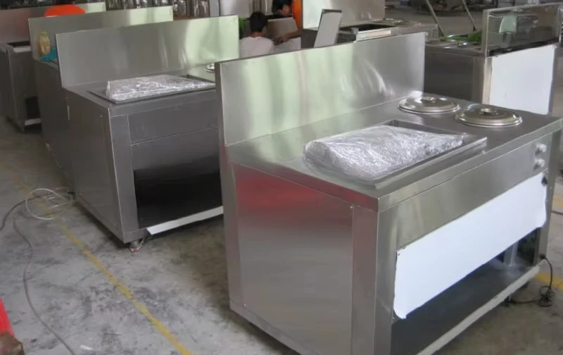 Commercial Fast Food Kitchen Equipment Bread Table Stainless Steel Chicken Electric Bread Table GU-1200