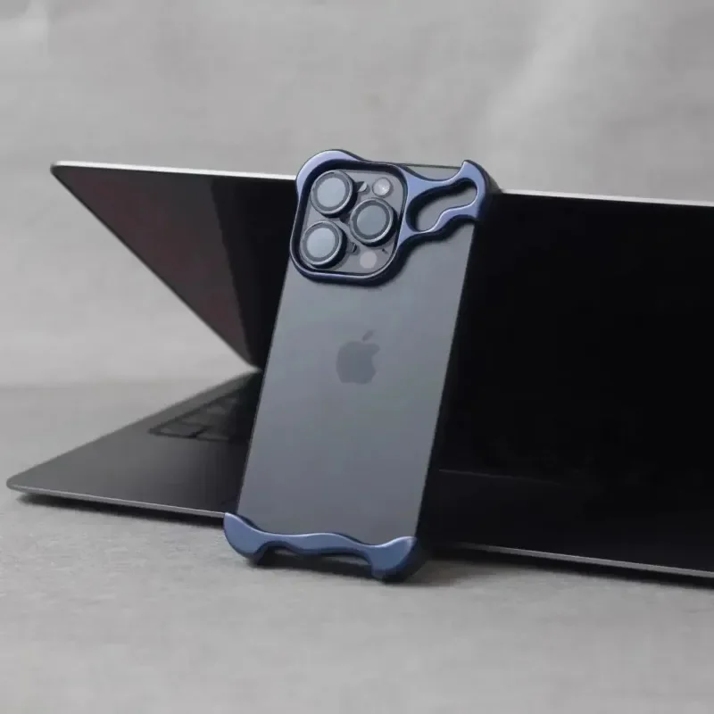 Titanium Shockproof Phone Case with Aluminum Alloy Corner Pads and Lens Protection