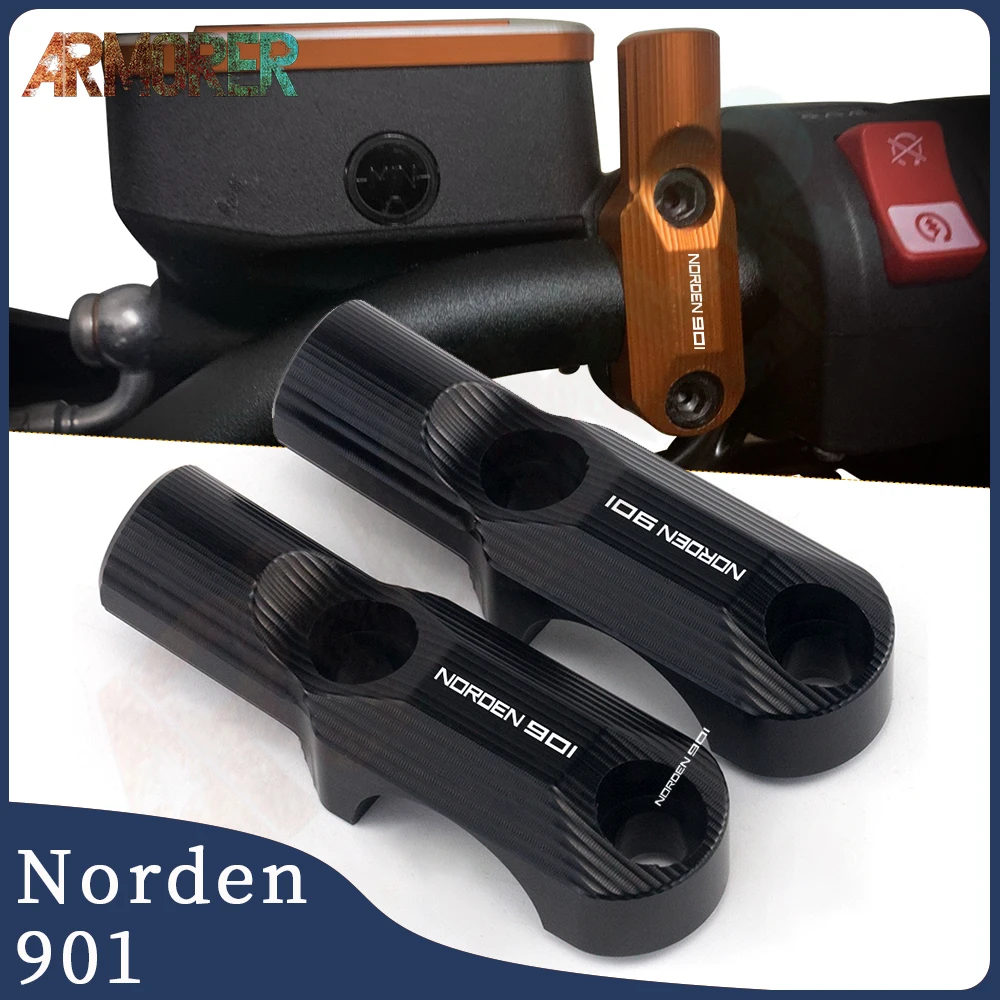 Best Quality Motorcycle Accessories Cnc Aluminum Handlebar Master Cylinder Mirror Adapter For Norden 901 Norden901 2022 2023