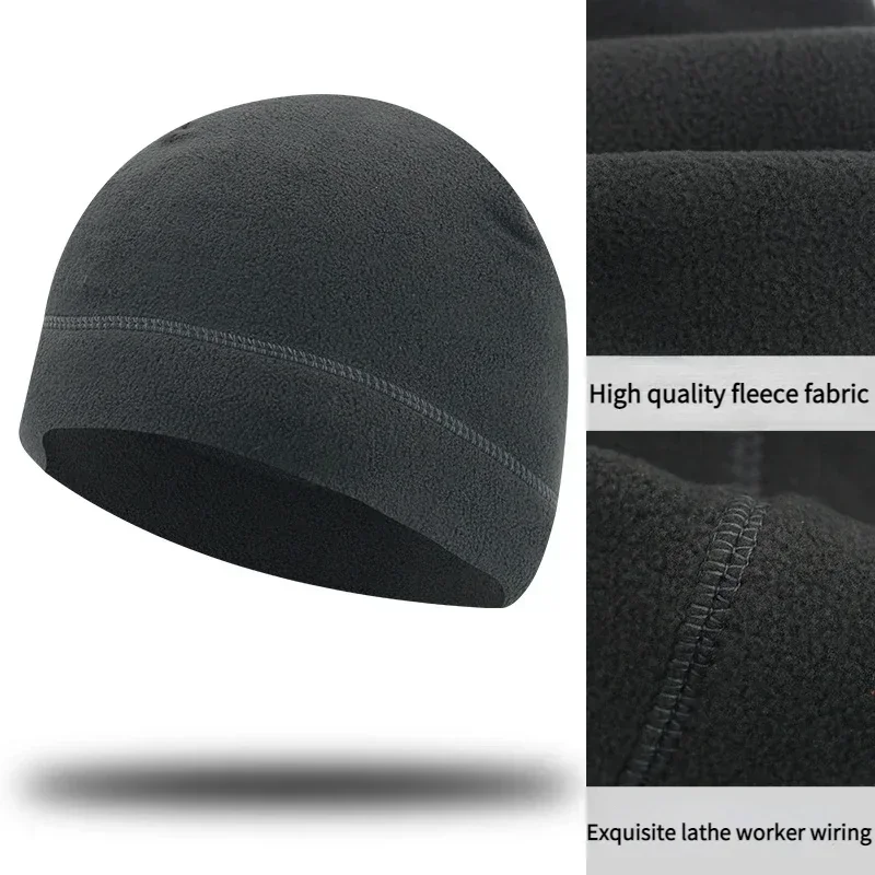 Winter Fleece Caps For Men  Tactical Caps Hunting Hiking Hat Fleece Women Beanies Ski Fishing Cycling Caps Warm Beanie 4