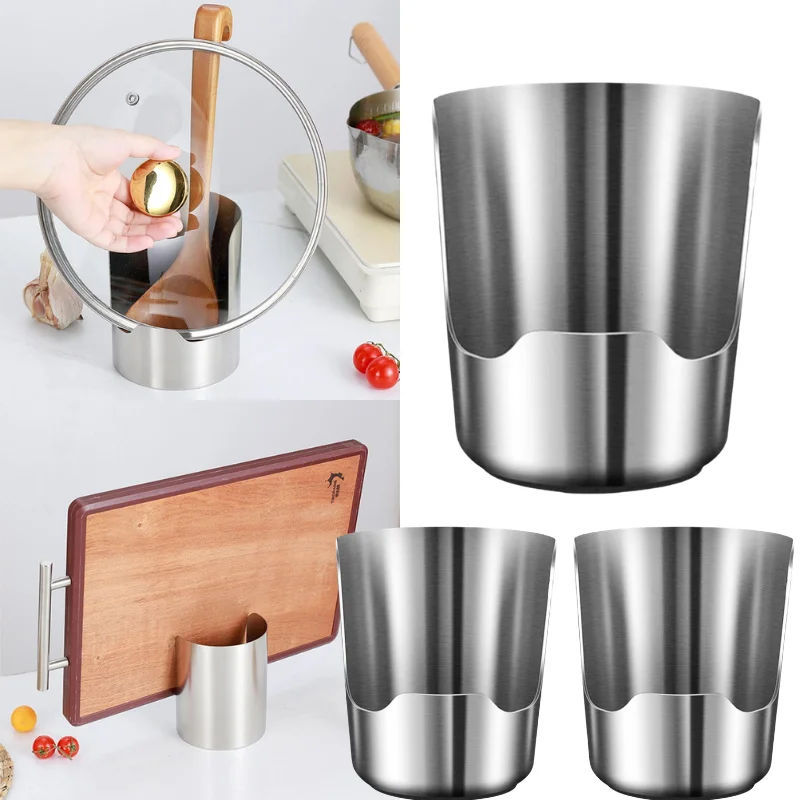 Stainless Steel Pot Lid Holder Multifunctional Spatula Cutting