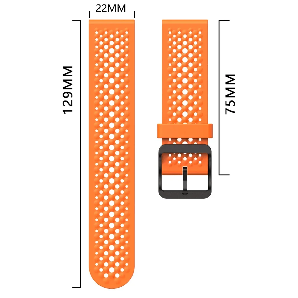 Silicone Sport Breathable Bracelet - 22mm Band