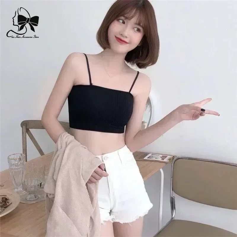 New Fashion Sexy Top Cotton Underwear Tube Top Bra Ladies Thread Bra Comfort Up Women Sports Female Crop Sexy Lingerie