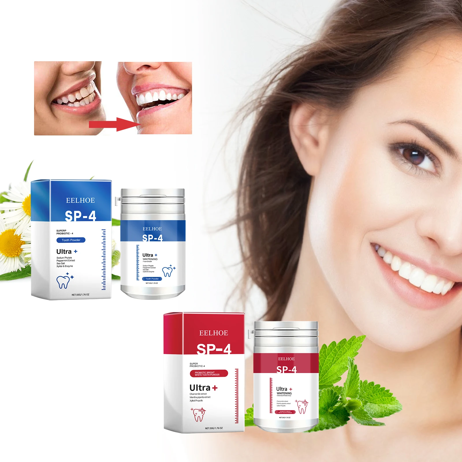 Teeth Whitening Powder Remove Plaque Stains Toothpaste Fresh Breath Protect Gum Health Deep Cleaning Tools Teeth Helthy Care