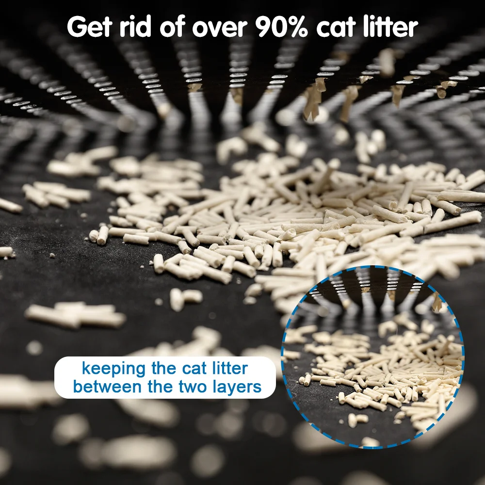 Black Cat Litter Mat