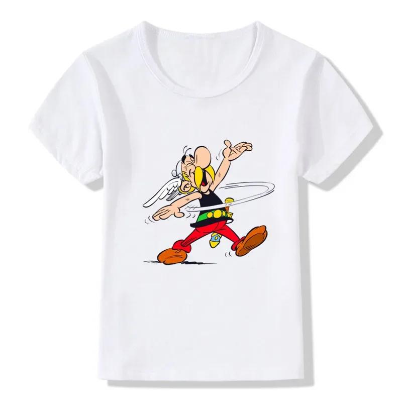 The Adventures of Asterix And Obelix Cartoon Print Funny Boys T shirt Kids T Shirt Summer Casual Baby Girls Clothes Tops,HKP5448 4