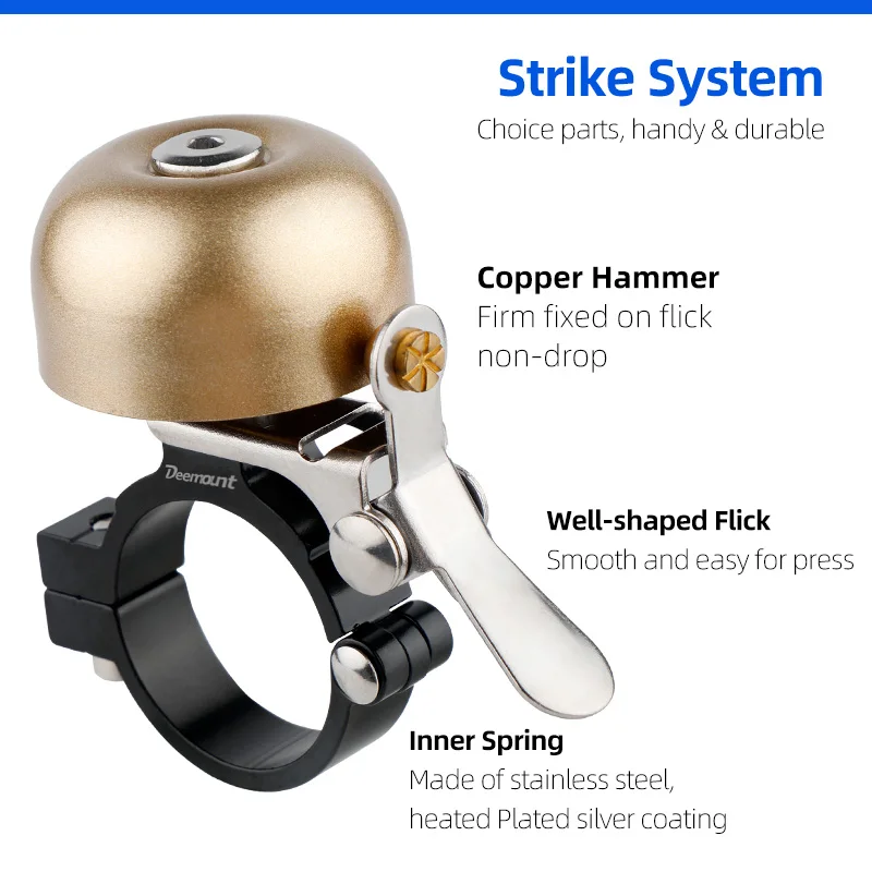 Timbre De Bicicleta Retro De Metal – Sonido Fuerte Y Claro, Fácil De Instalar En El Manillar, Ideal Para Adultos Y Niños, Estilo Vintage