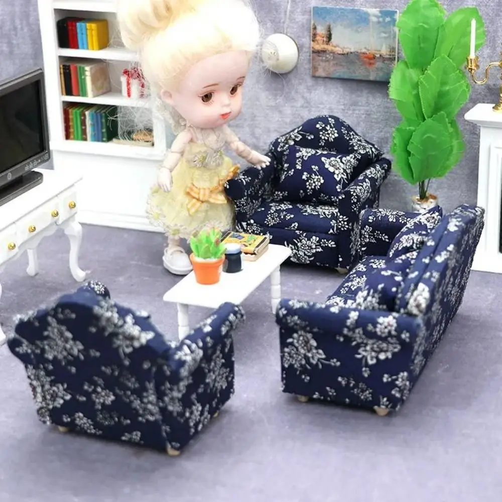 Mini 1:12 Dolls Sofa Pillows Set 8*6.5*7.5cm Cute Simulation Dollhouse Furniture Multistyles Miniature House Accessories