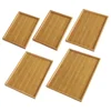 Rectangular Serving Tray Tableware Food Tray For Kitchen Party Tea Bar Utensils Organizer Cup Holder Tray Tool Tray Wood Tray 5