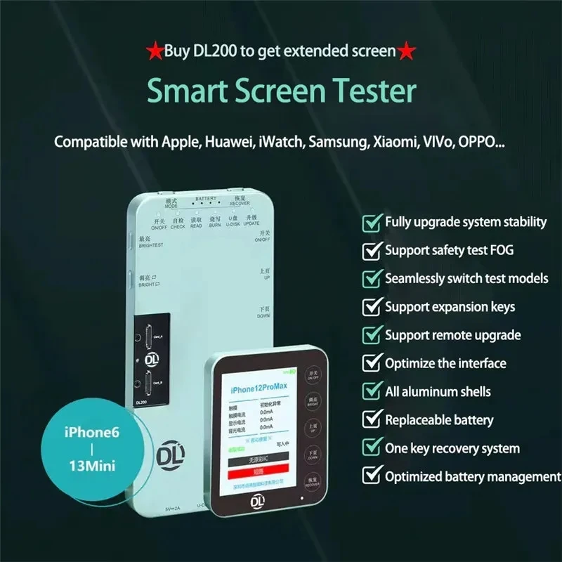DL200 Smart Screen Tester For Iphone Huawei Cell Phone Repair Machine Tool Set Professional Complete Kit Cables - Image 6