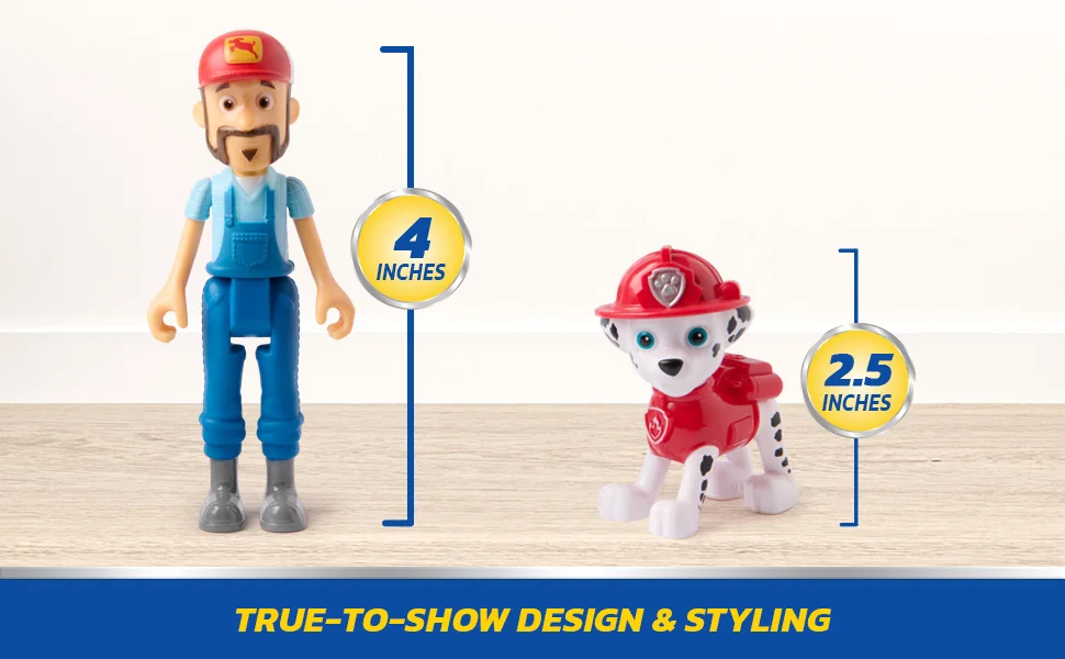 100% genuino Paw Patrol capitán turbo Mayor Goodway Chickaletta Humdinger Danny Yumi conjunto de figuras de acción niños