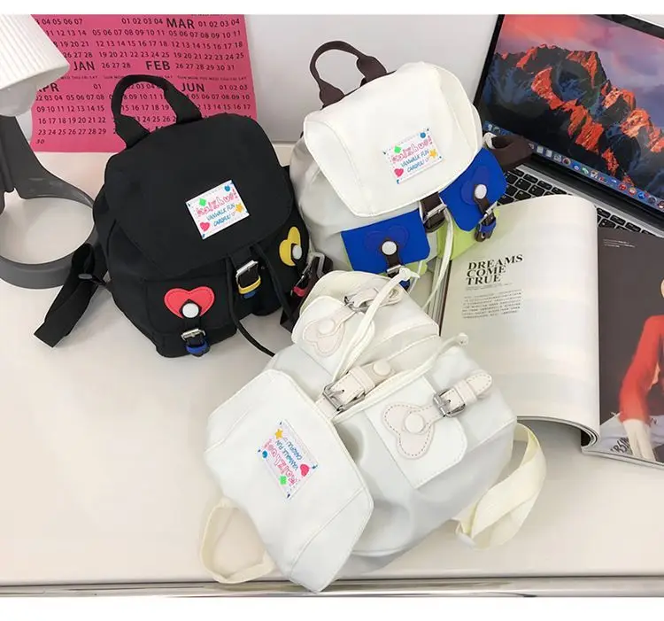 

2023 Summer Korean Backpack Bags College Style Simple Daily Everything Cute Girl Trend Personality Foreign Style Class Backpacks