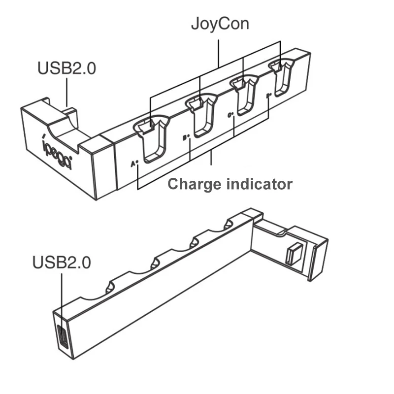 NEW COLOR 4 in 1 Charger for Nintendo Switch oled JoyCon Controller Dock Station Holder for Nintendo Switch Joy-Con Charging