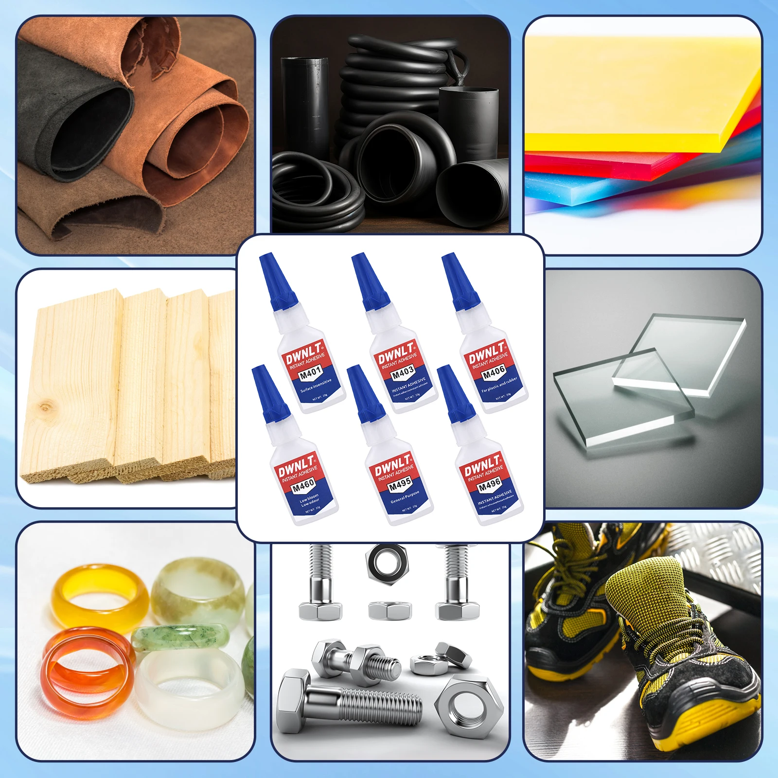 20ml Quick Dry Glue Adhesive 401/403/406/460/495/496 Universal Adhesive Stronger Super Glue Multi-Purpose Repair Tools