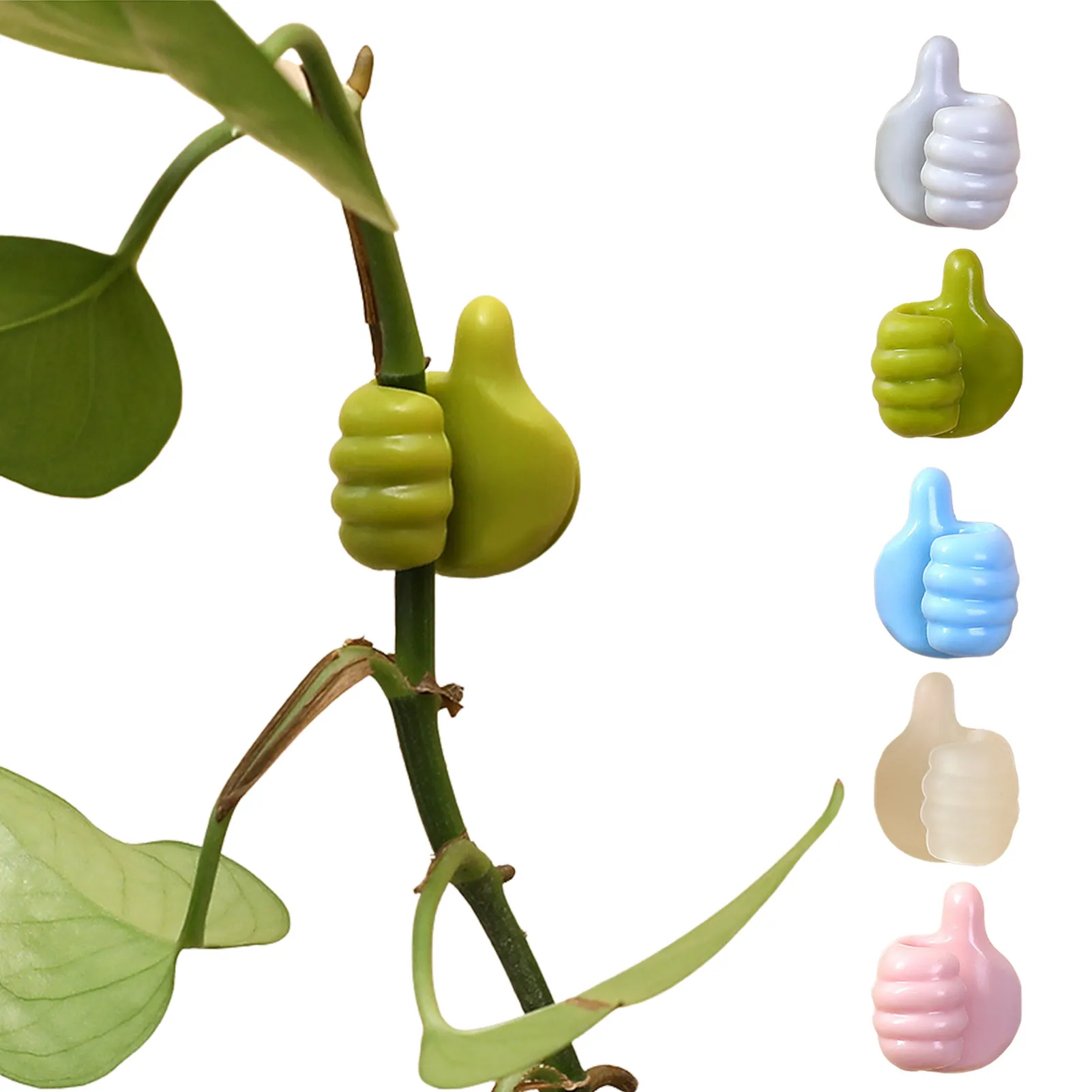 Silicone Thumb Wall Hook 5Pcs Adhesive Thumb Cable Clip Key Hook Wall