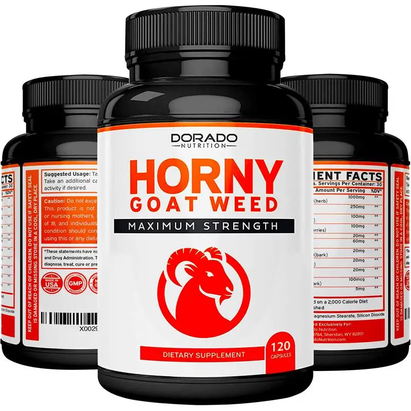 

Horny Goat Grass Capsules Supports Male Performance Enhancement Energy & Stamina Supplement Promotes Overall Health