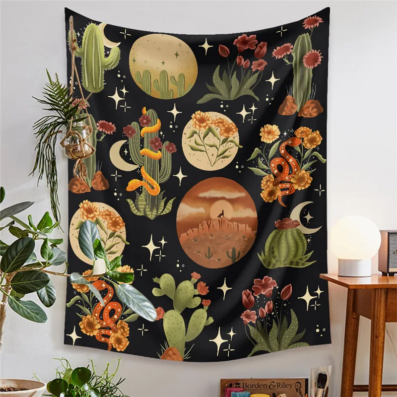 HIHIOI Poster Rétro Des Années 60 Psychédélique Sur Toile, Décoration Murale Pour Salon, Chambre à Coucher, 60 X 90 Cm