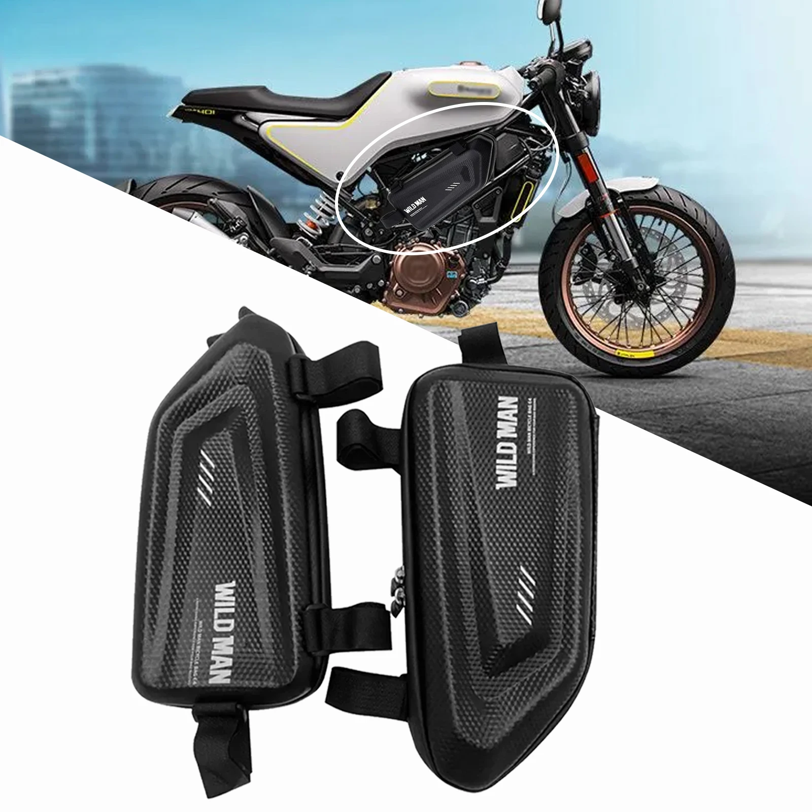 PER VITPILEN 401 SVARTPILEN 401 borsa laterale moto impermeabile borsa laterale triangolare borsa rigidaAccessori_voghion.com