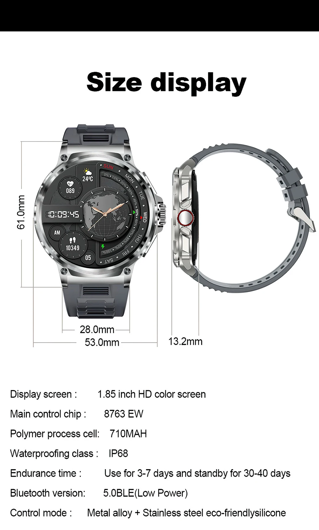 COLMI V69 Smartwatch Bluetooth Calls & Fitness Tracker