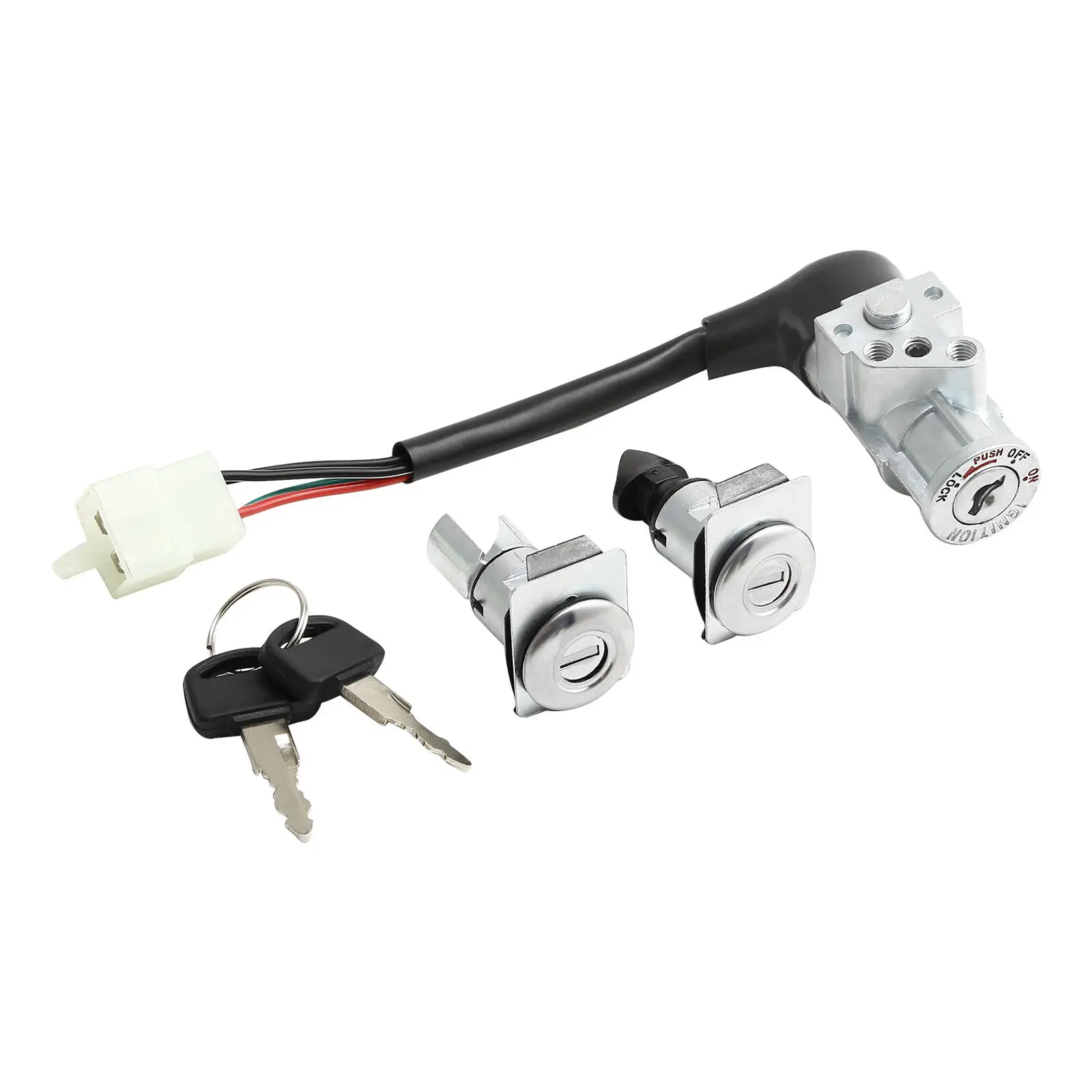 

Motorcycle Chrome Electric Ignition Switch Lock Key Set For Honda CH80 Elite 1985-2007 2006 05 04 03