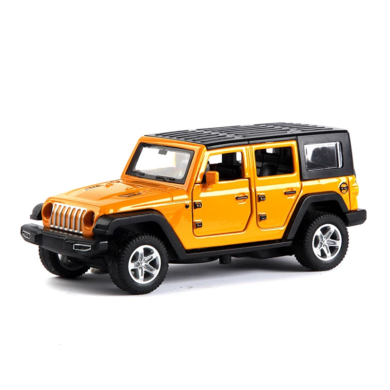 1:36 Alloy JEEPS Wrangler Car Model Simulation Off-road Vehicle Pull Back Car Decoration Ornaments Collection Toys For Children