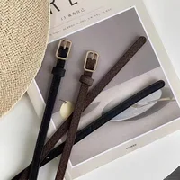 Fashion PU Leather Thin Belt For Women Waistband Ladies Dress Clothes Decorative Girdle Strap Female Metal Pin Buckle Jeans Belt - Image 3