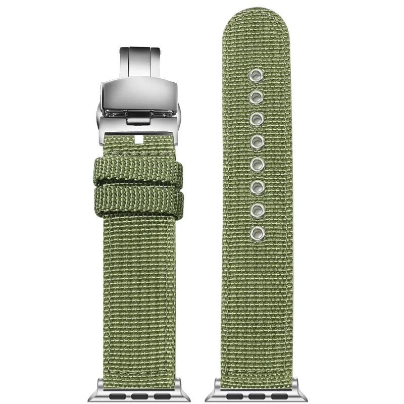 Stylish Canvas Nylon Band with Butterfly Buckle