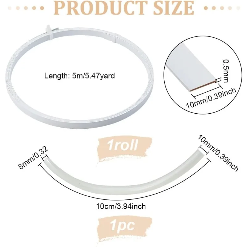 5.5 Yards Spring Steel Boning Corset Boning 0.4 Inch Stays Plastic Coated Steel for Sewing Wedding Dress