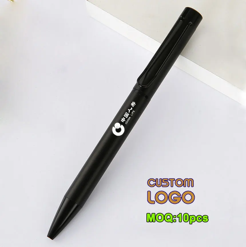 10pcs/lot custom logo metal gift pen