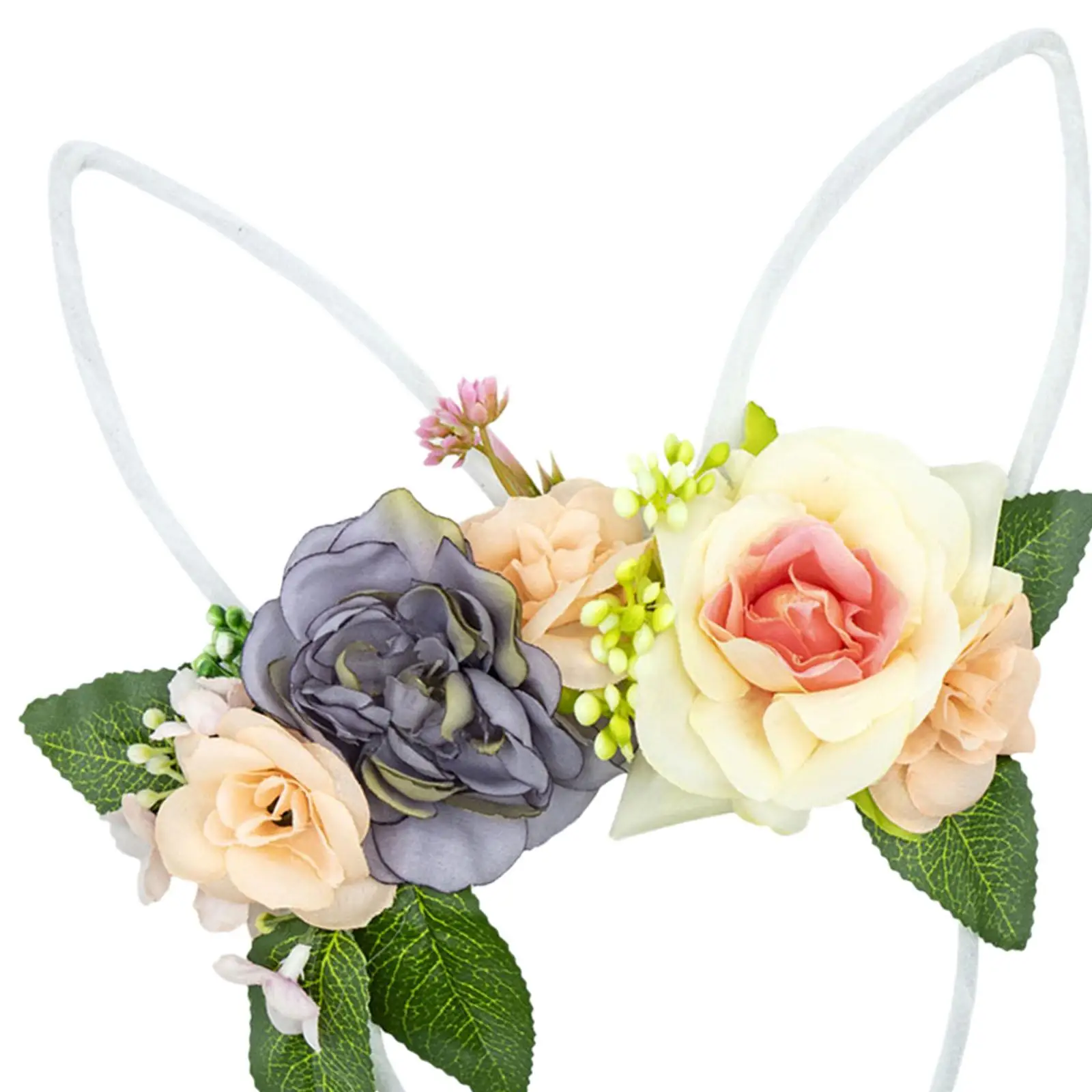 Easter Bunny Ears Headband Lovely Flower Hairband Hair Accessories for Wedding Carnival Halloween Christmas Party Favors hair accessories