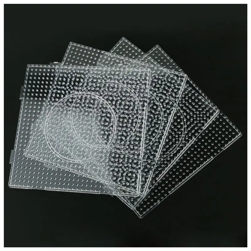 Craft Bead Puzzle Kids Craft Fuse Beadbone Square Puzzle Pegboards Patterns For 5 Mm Hama Beads Perler Beads DIY