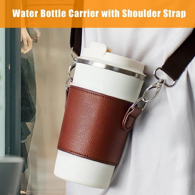 Leather Water Bottle Holster, Water bottle holder