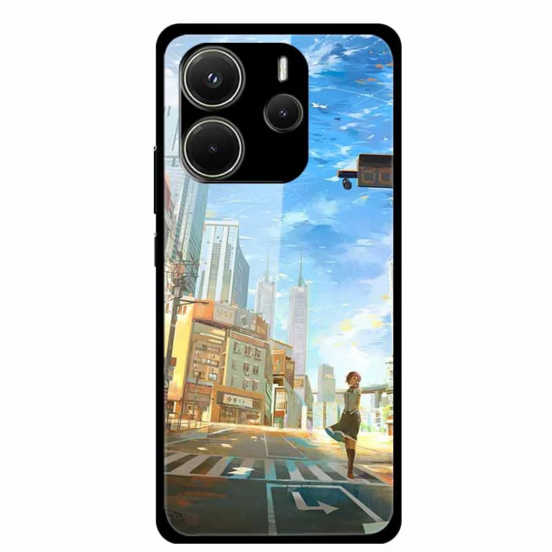 Luxury Tempered Glass Hard Back Phone Case Cover